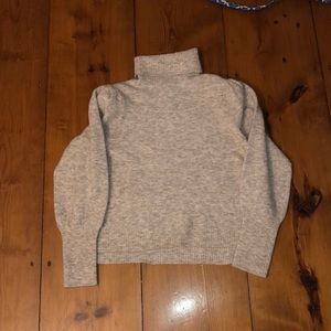 Frame Oatmeal Side Slit Turtleneck